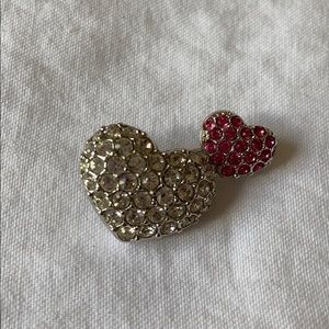 Swarovski Jewelry - Swarovski Signed Crystal Double Heart Brooch Pin Swarovski Jewelry - Swarovski Signed Crystal Double Heart Brooch Pin